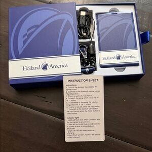 Holland America Blue Bluetooth Speaker Set
